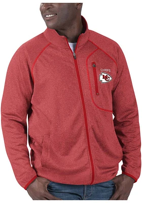 Kansas City Chiefs Mens Red Bonded Poly Microfleece Light Weight Jacket