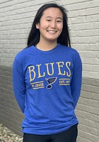 St Louis Blues Womens Blue Melange LS Tee