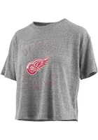 Detroit Red Wings Womens Grey Knobi Short Sleeve T-Shirt
