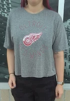 Detroit Red Wings Womens Grey Knobi Short Sleeve T-Shirt