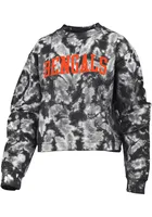 Cincinnati Bengals Womens Black Cloud Dye Crew Sweatshirt