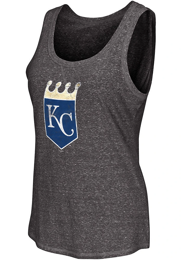 Kansas City Royals Womens Charcoal Playoff Tank Top