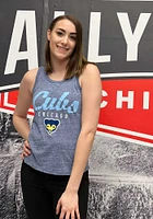 Chicago Cubs Womens Blue Script Playoff Tank Top