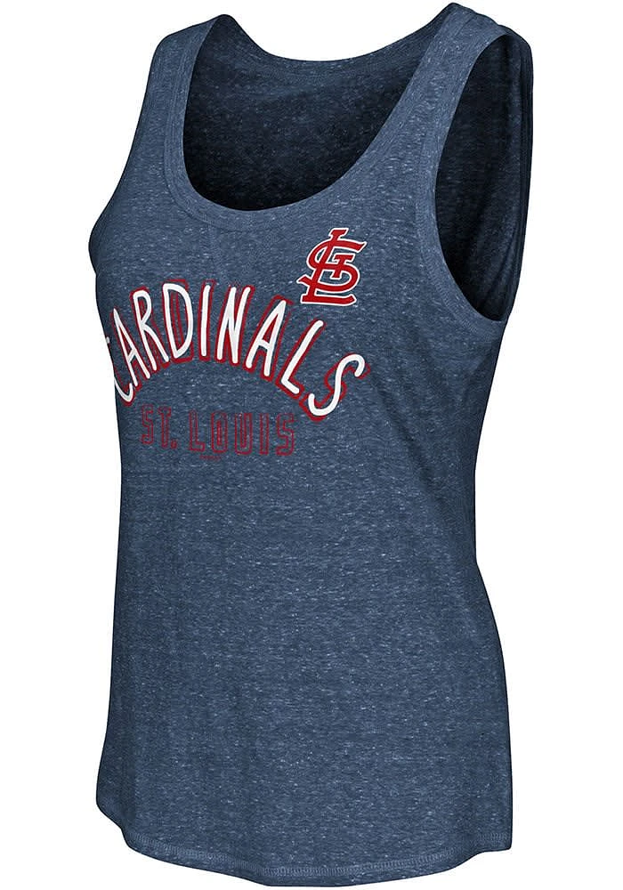 St Louis Cardinals Womens Navy Blue Playoff Tank Top