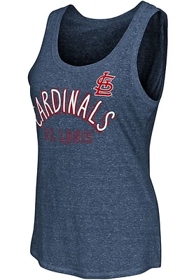St Louis Cardinals Womens Navy Blue Playoff Tank Top