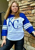 Kansas City Royals Womens First Team Fashion Baseball Jersey - White