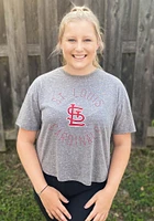 St Louis Cardinals Womens Grey Knobi Short Sleeve T-Shirt