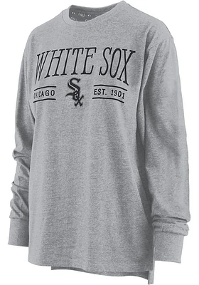 Chicago White Sox Womens Grey Melange LS Tee