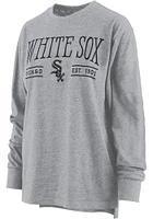 Chicago White Sox Womens Grey Melange LS Tee