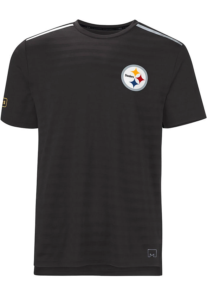 MSX by Michael Strahan Pittsburgh Steelers Black CROSS-TRAINING Short Sleeve T Shirt