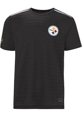 MSX by Michael Strahan Pittsburgh Steelers Black CROSS-TRAINING Short Sleeve T Shirt