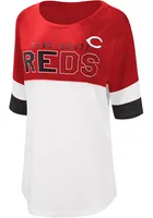 Cincinnati Reds Womens White Triple A Short Sleeve T-Shirt