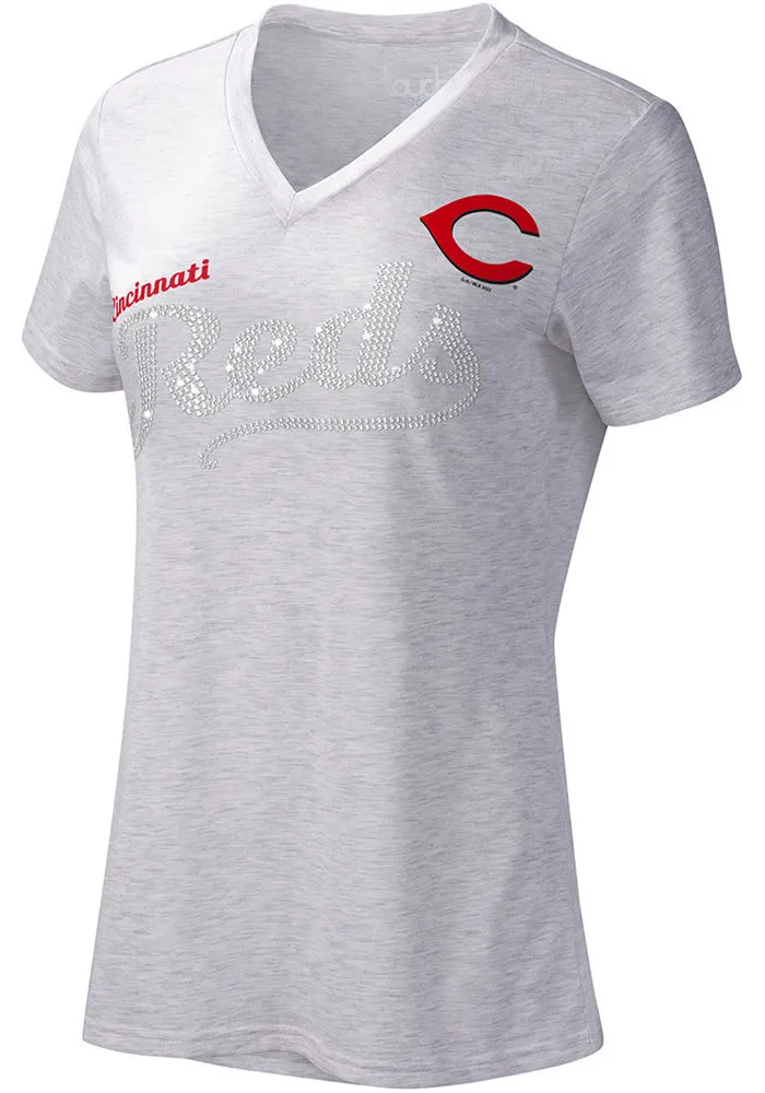 Cincinnati Reds Womens Oatmeal Ace Short Sleeve T-Shirt