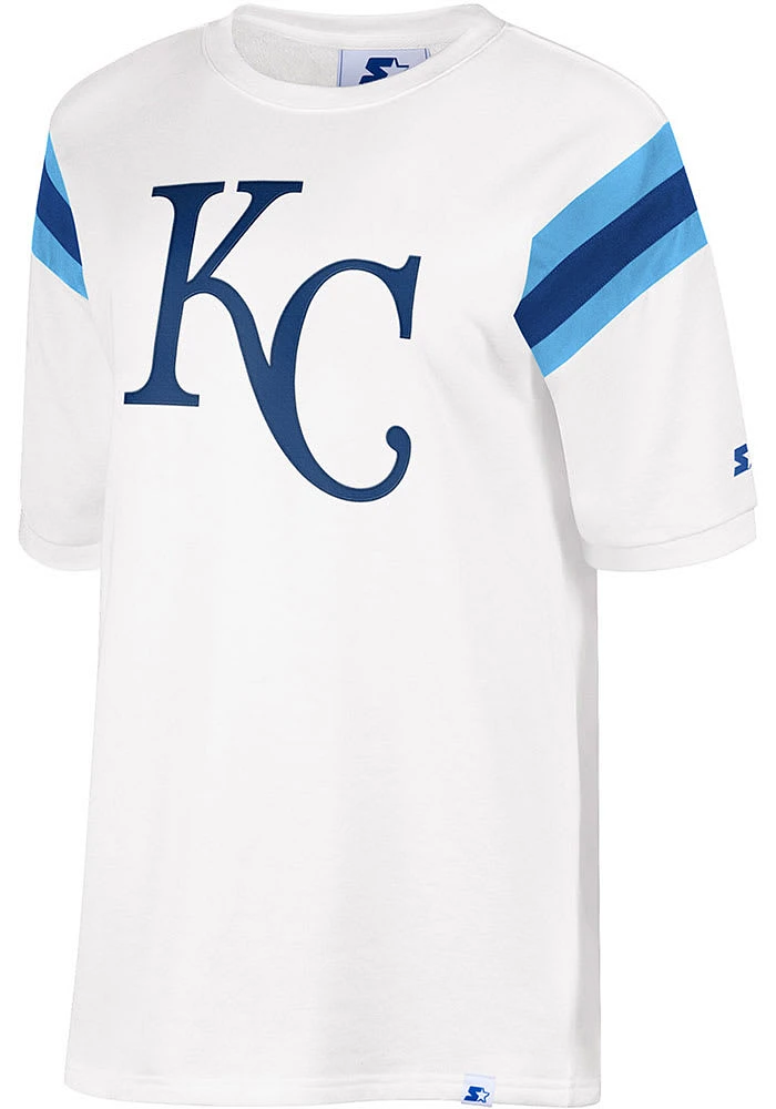 Kansas City Royals Womens White Double Team Short Sleeve T-Shirt