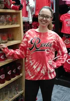 Cincinnati Reds Womens Red MVP Crew Sweatshirt