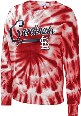 St Louis Cardinals Womens Red MVP Crew Sweatshirt