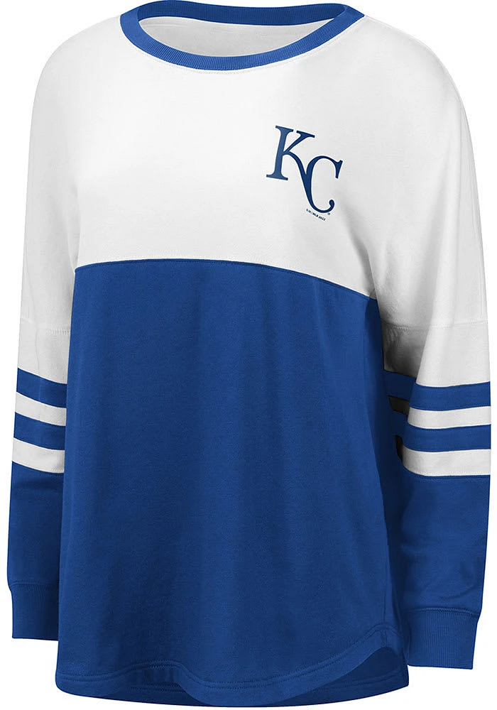 Kansas City Royals Womens White Coin Toss LS Tee