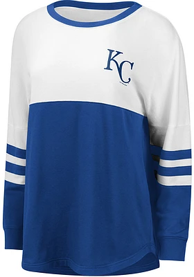 Kansas City Royals Womens White Coin Toss LS Tee
