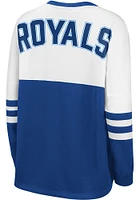 Kansas City Royals Womens White Coin Toss LS Tee