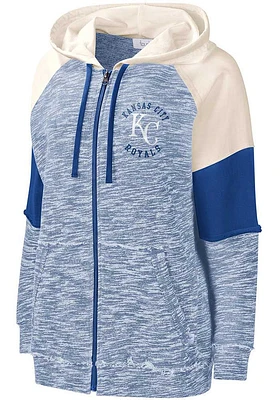 Kansas City Royals Womens Blue Big League Long Sleeve Full Zip Jacket