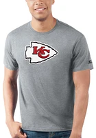 Starter Kansas City Chiefs Grey Primary Logo Design Short Sleeve T Shirt
