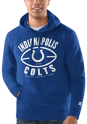 Starter Indianapolis Colts Mens COTTON POLY Long Sleeve Hoodie