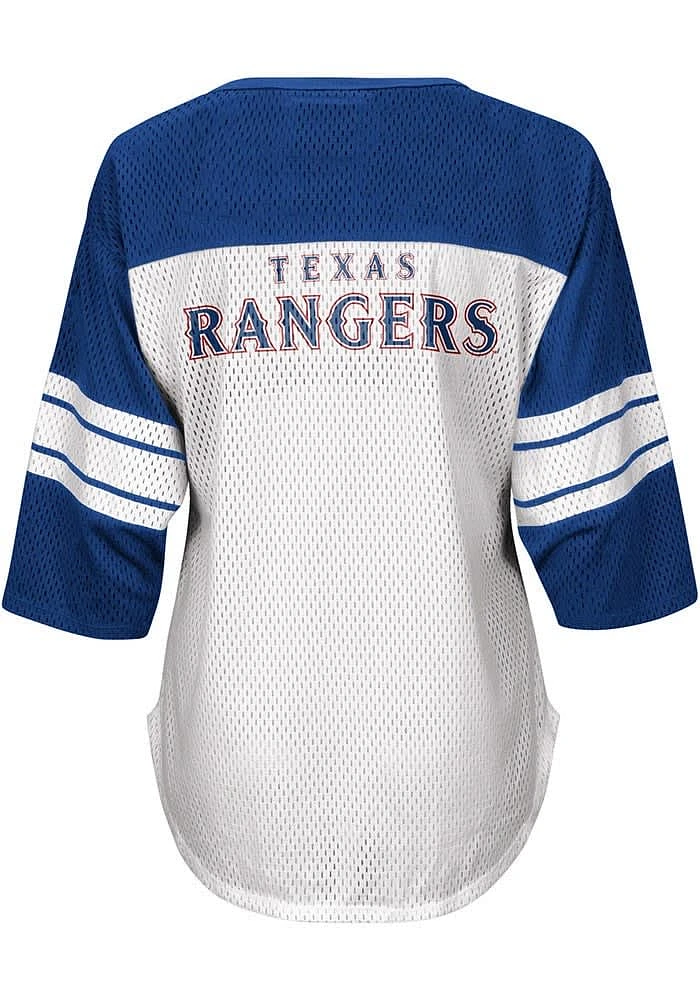 Texas Rangers Womens First Team Graphic Fashion Baseball Jersey - Blue