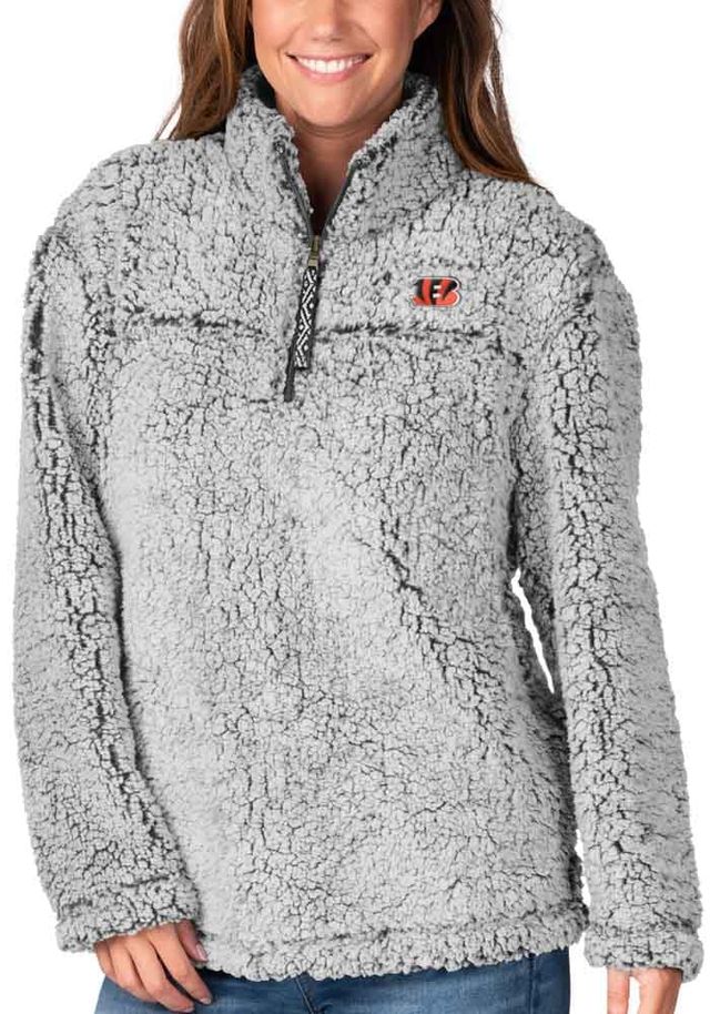 Cincinnati Bengals Womens Grey Postgame 1/4 Zip Pullover