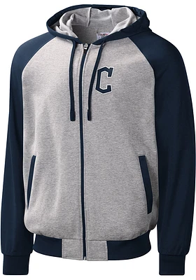 Cleveland Guardians Mens Grey SCRIMMAGE Long Sleeve Zip