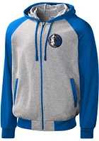 Dallas Mavericks Mens Grey SCRIMMAGE Long Sleeve Zip