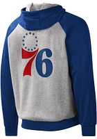 Philadelphia 76ers Mens Grey SCRIMMAGE Long Sleeve Zip