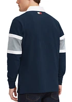 Dallas Cowboys Mens Navy Blue Martin Long Sleeve Polo Shirt