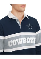 Dallas Cowboys Mens Navy Blue Martin Long Sleeve Polo Shirt