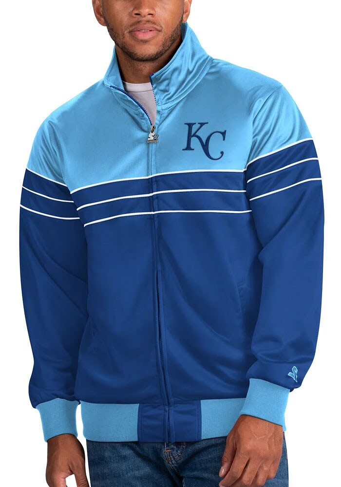 Starter Kansas City Royals Mens Blue Prime Time Track Jacket
