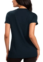 Chicago Bears Womens Navy Blue Record Setter Short Sleeve T-Shirt