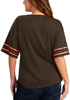 Cleveland Browns Womens Brown Extra Point Short Sleeve T-Shirt