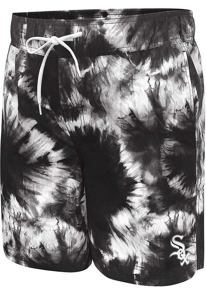 Chicago White Sox Mens Black Splash Volley Swim Trunks