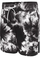 Chicago White Sox Mens Black Splash Volley Swim Trunks