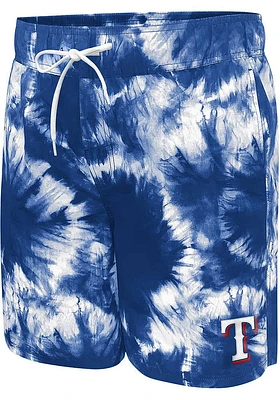 Texas Rangers Mens Blue Splash Volley Swim Trunks