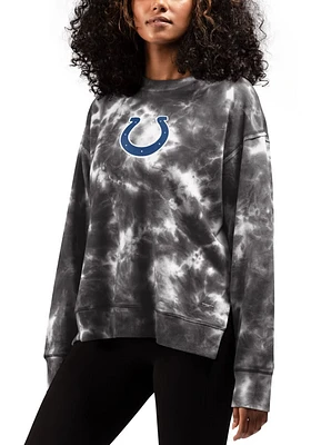 MSX by Michael Strahan Indianapolis Colts Womens Black Bailey Crew Sweatshirt