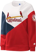 Starter St Louis Cardinals Womens White Shutout Crew Sweatshirt