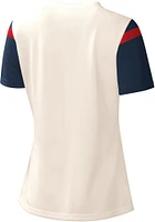Starter Cleveland Guardians Womens White Kick Start Short Sleeve T-Shirt