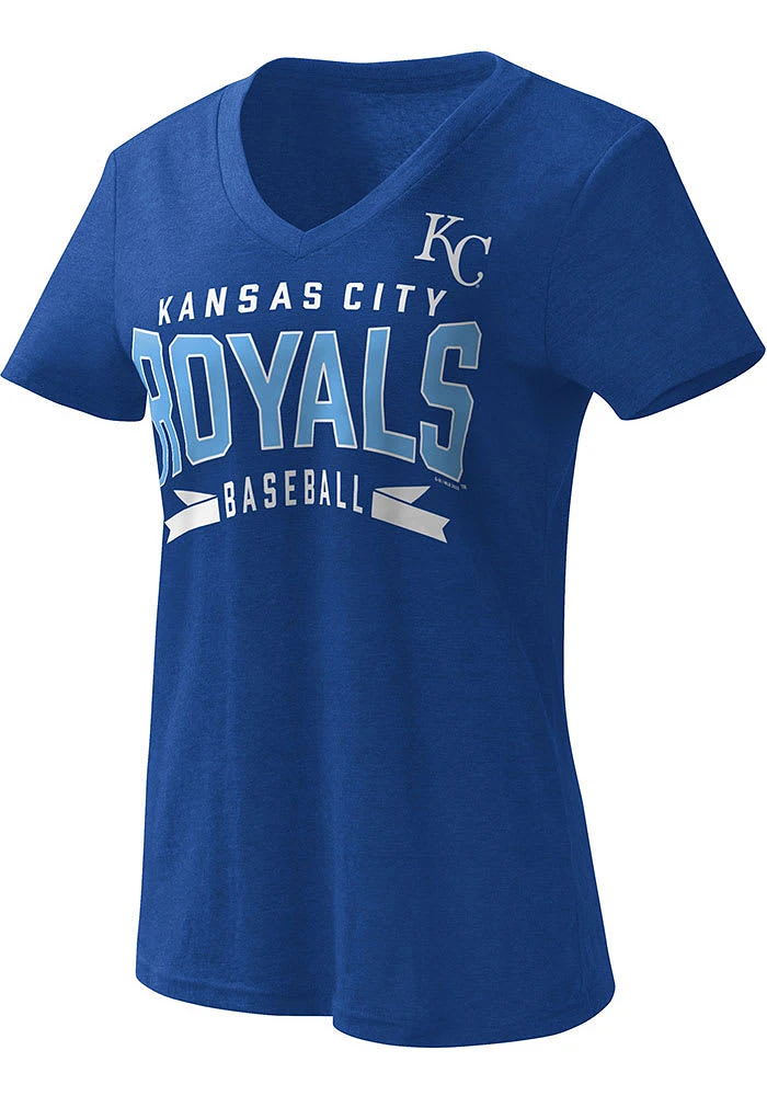 Kansas City Royals Womens Blue Team Vision Short Sleeve T-Shirt