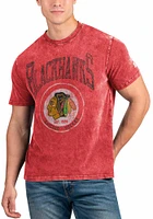 Starter Chicago Blackhawks Red Overtime Short Sleeve Fashion T Shirt