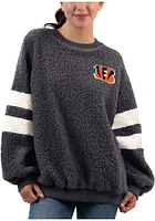 Cincinnati Bengals Womens Black Half Time Crew Sweatshirt