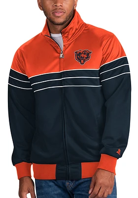 Starter Chicago Bears Mens Navy Blue Prime Time Track Jacket