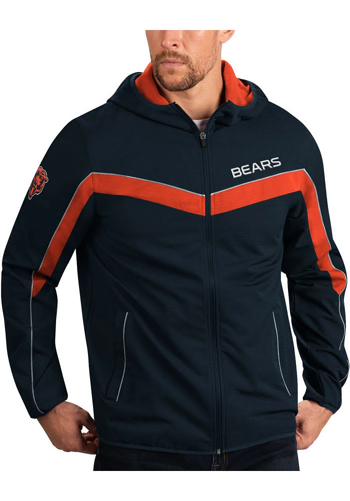 Chicago Bears Mens Navy Blue Touchdown Light Weight Jacket