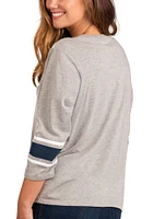 Dallas Cowboys Womens Grey Coin Toss LS Tee