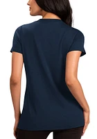 Dallas Cowboys Womens Navy Blue Record Setter Short Sleeve T-Shirt