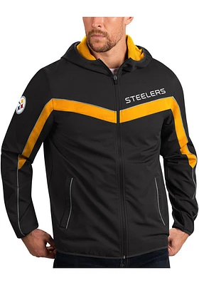 Pittsburgh Steelers Mens Black Touchdown Light Weight Jacket